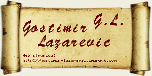 Gostimir Lazarević vizit kartica